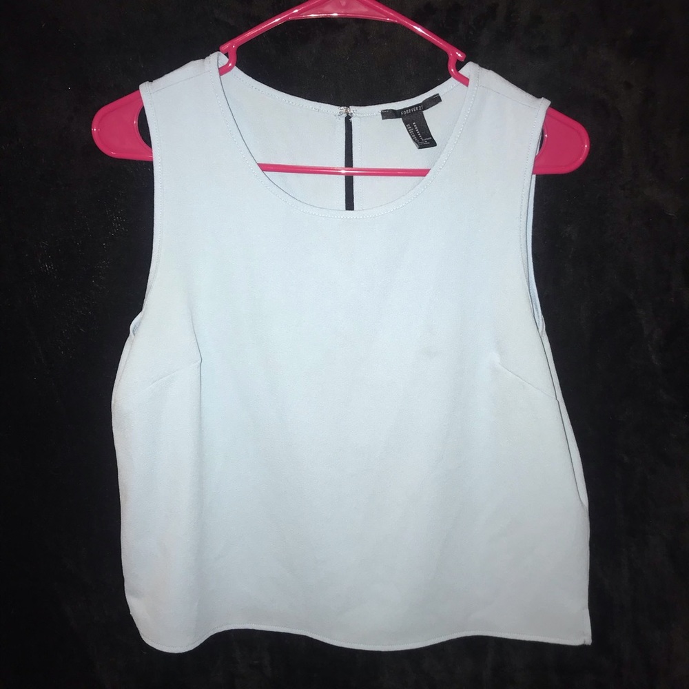 Baby blue crop top